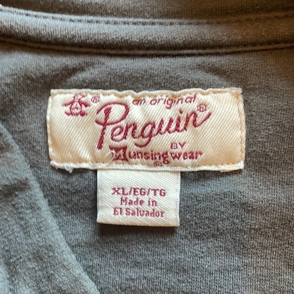 Original Penguin Mens XL Grey Cardigan Snap Closer Sweatshirt - Picture 2 of 3